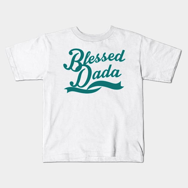 Blessed Dad Kids T-Shirt by Shop Ovov